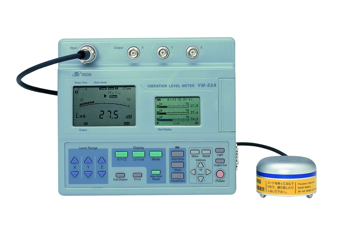 振動レベル計｜VM-53A | 騒音計・振動計のリオン株式会社